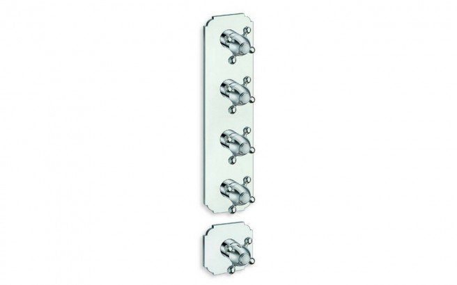 Aquatica Retro 784 High Throughput Thermostatic Valve with 4 independent volume control valves web